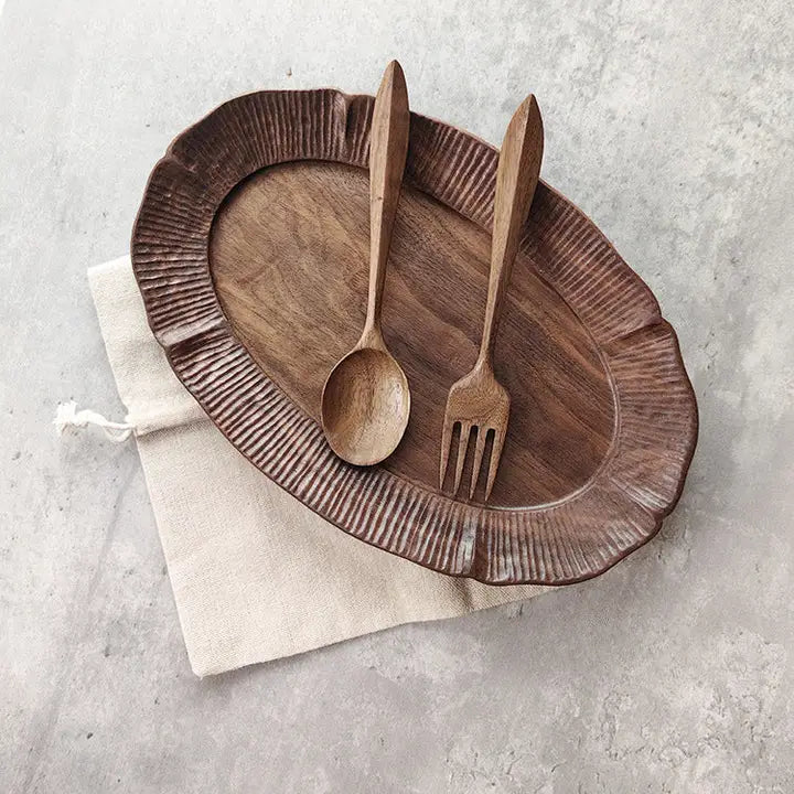 Handmade Walnut Spoon and Fork