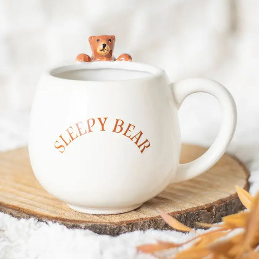 Sleepy Bear Rounded Ceramic Mug