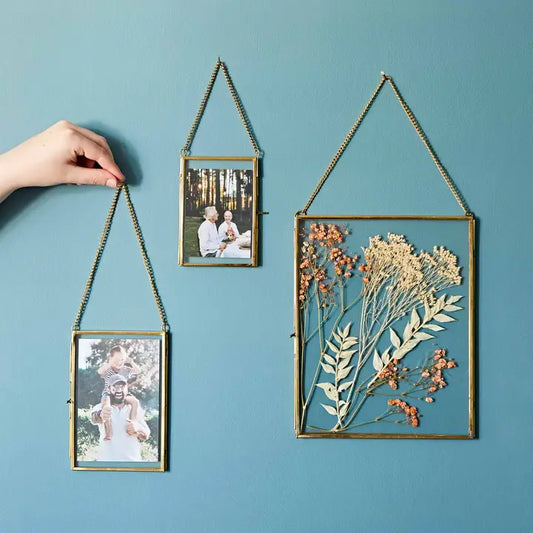 Glass Hanging Photo Frame