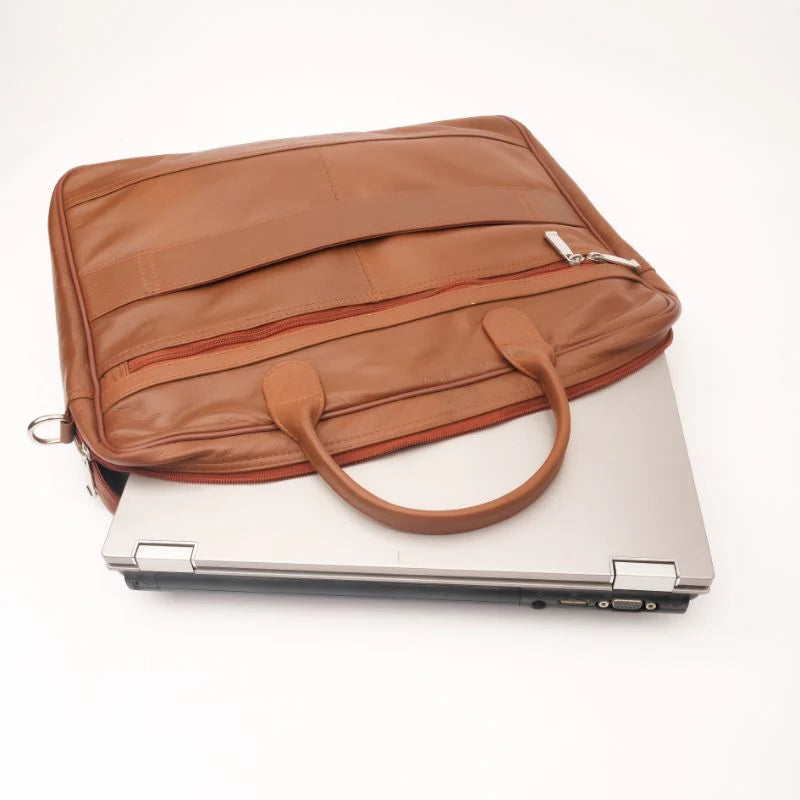 Handmade bag Leather bag Laptop bag  Leather Briefcase Tan Brown Laptop bag Shoulder bag