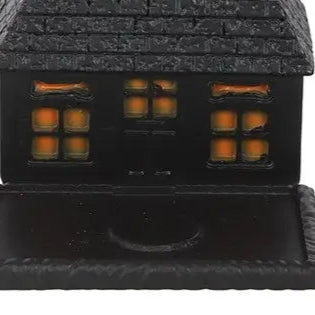 Black Haunted House Incense Cone Holder