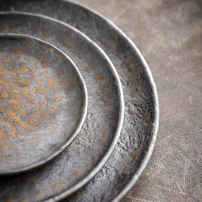 Handmade Metallic Glaze Ceramic Plate