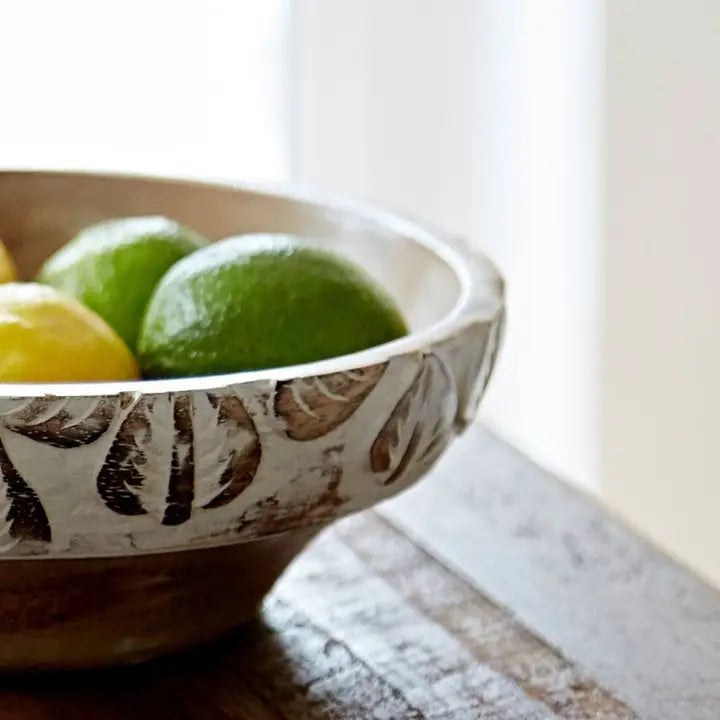 Handmade Mango Wood Wooden Fruit Bowl