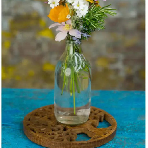 Handmade Tree of Life Mango Wood Trivet