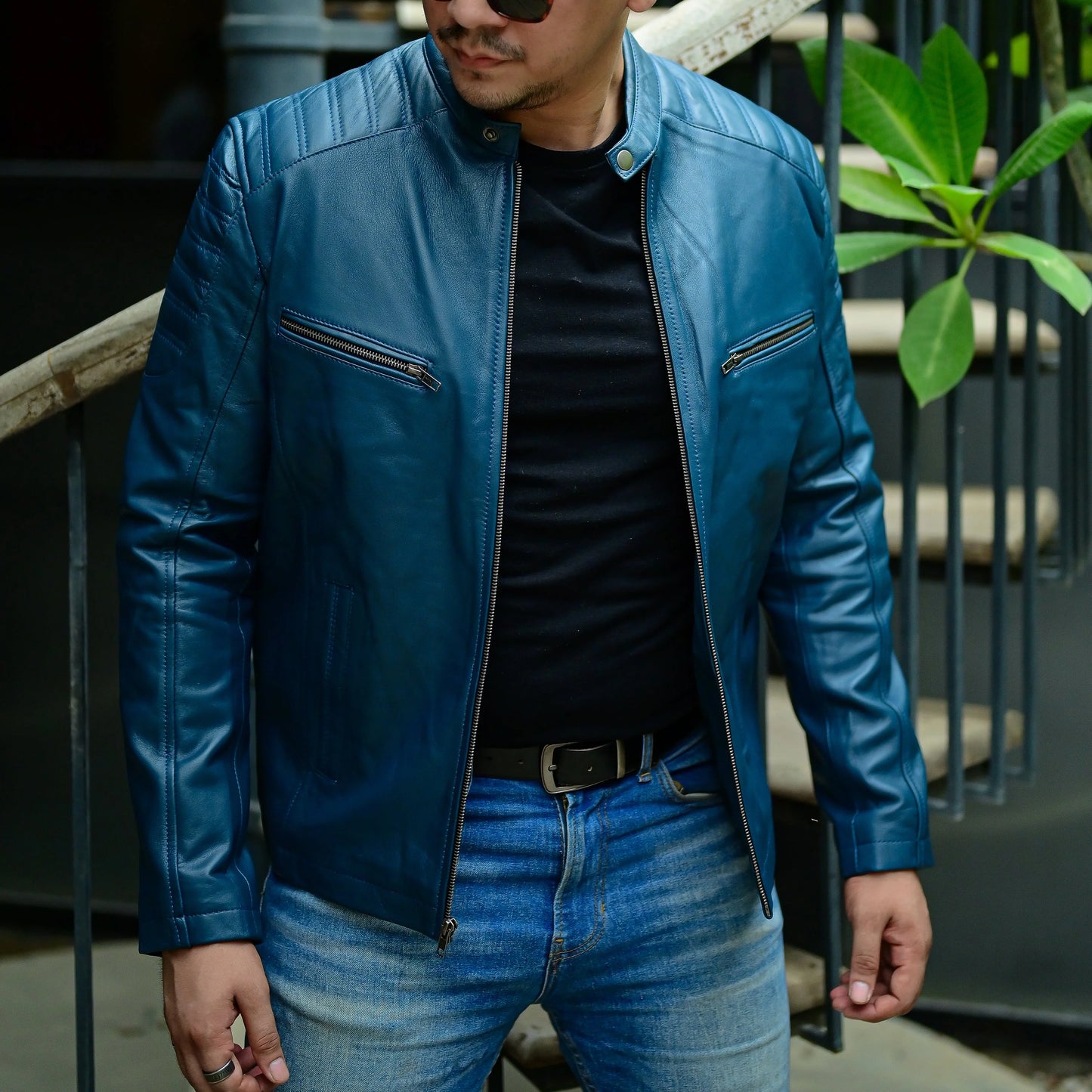 Handmade Jacket Leather Jacket Motorcycle Leather Jacket Men Leather Jacket