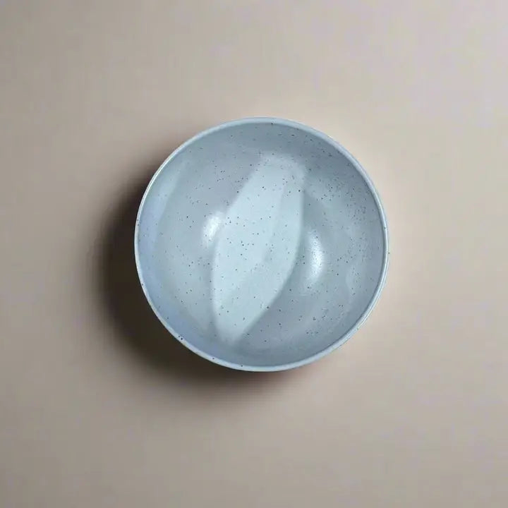 Speckled White Ridged Teacup