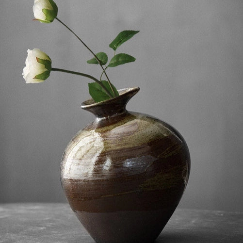 Handmade Tall Ikebana Ceramic Vase