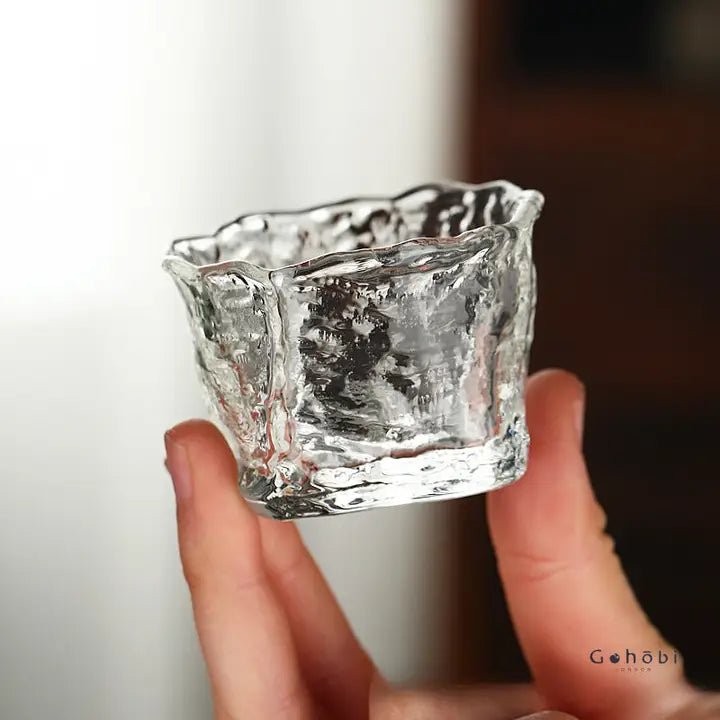 Handmade Wabi Sabi Glass Tea Cup