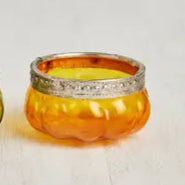 Pumpkin Glass Tealight Holder