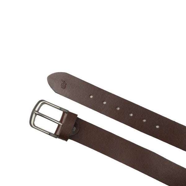 Men’s Dark Brown Minimal Laminated Leather Belt  Everyday Classic