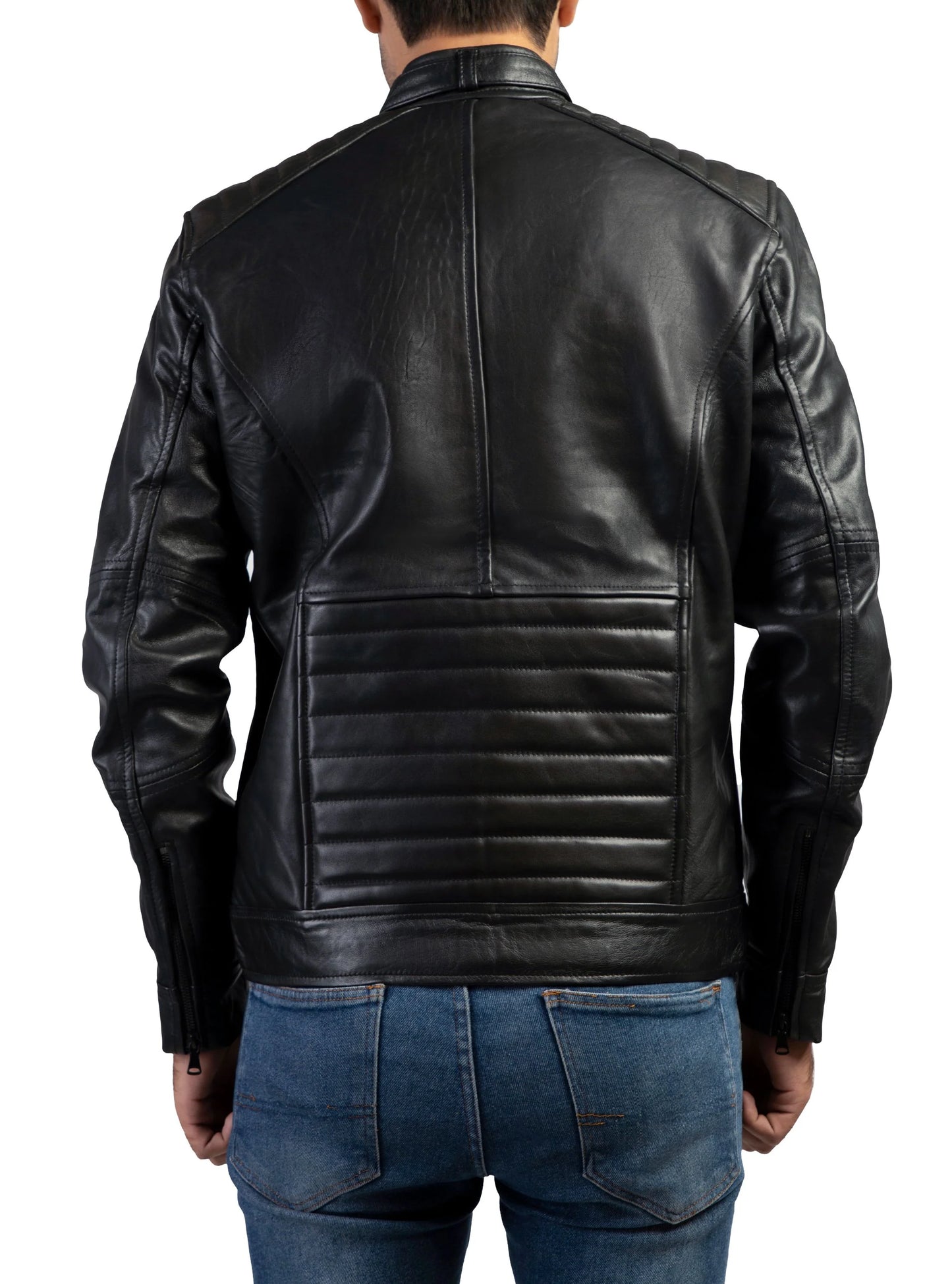 Men Leather Jacket Handmade Jacket Black Leather Jacket