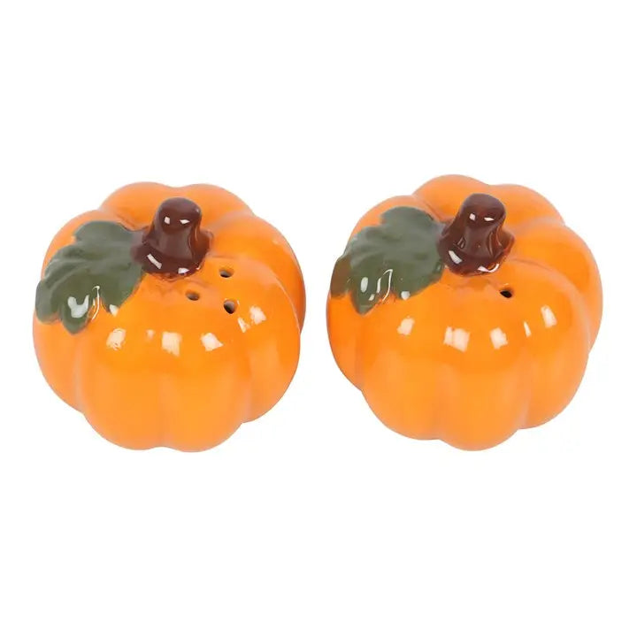 Ceramic Pumpkin Style Salt and Pepper Shakers