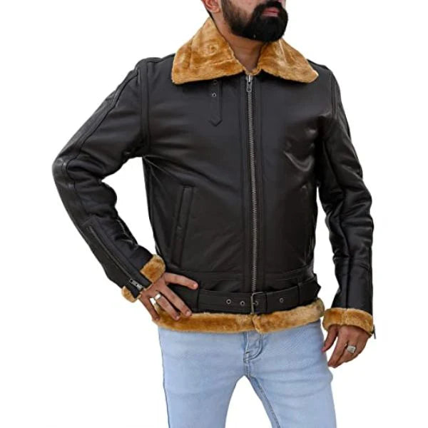 Handmade Jacket Leather Jacket Leather Bomber Jacket Brown Jacket Men Jacket