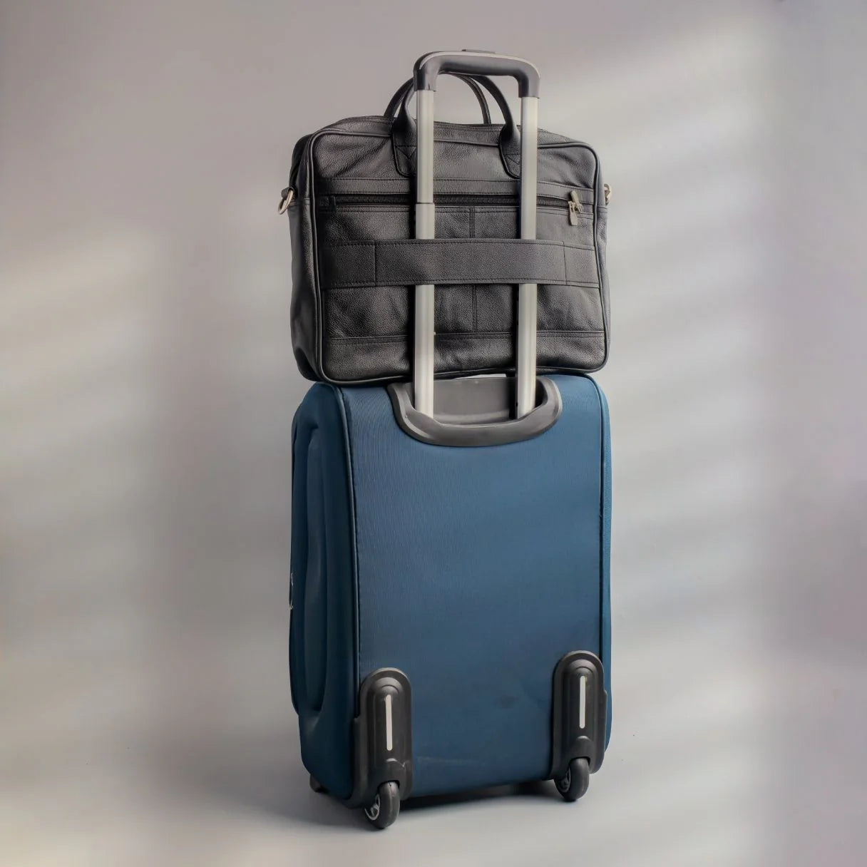 Handmade laptop bag Leather Laptop Bag Briefcase with Shoulder Strap Black laptop bag