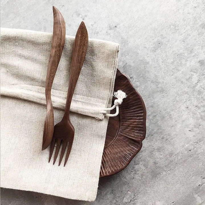 Handmade Walnut Spoon and Fork