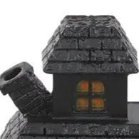 Black Haunted House Incense Cone Holder