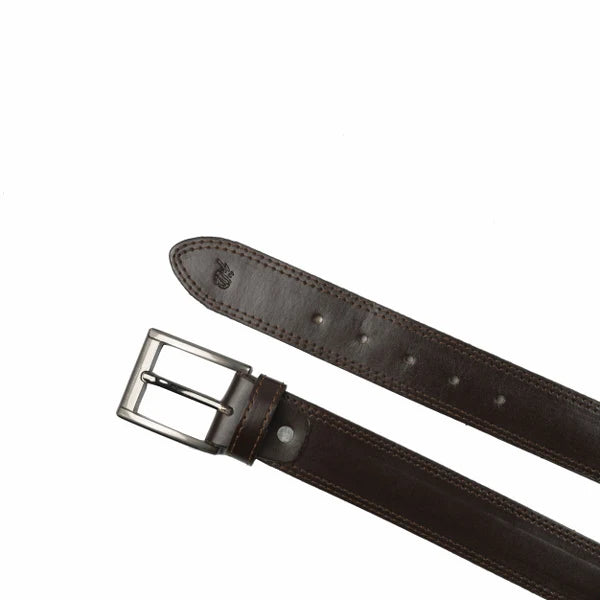 Men’s Double Stitch Laminated Leather Belt  Everyday Premium Accessory