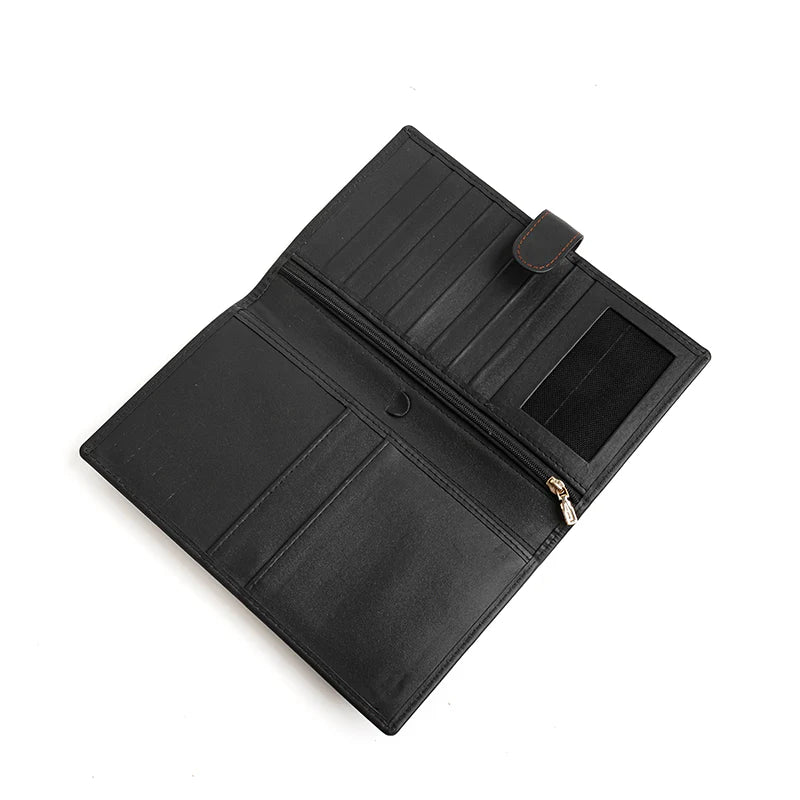 Travel Passport Wallet – Full Grain Leather Organizer (Black)