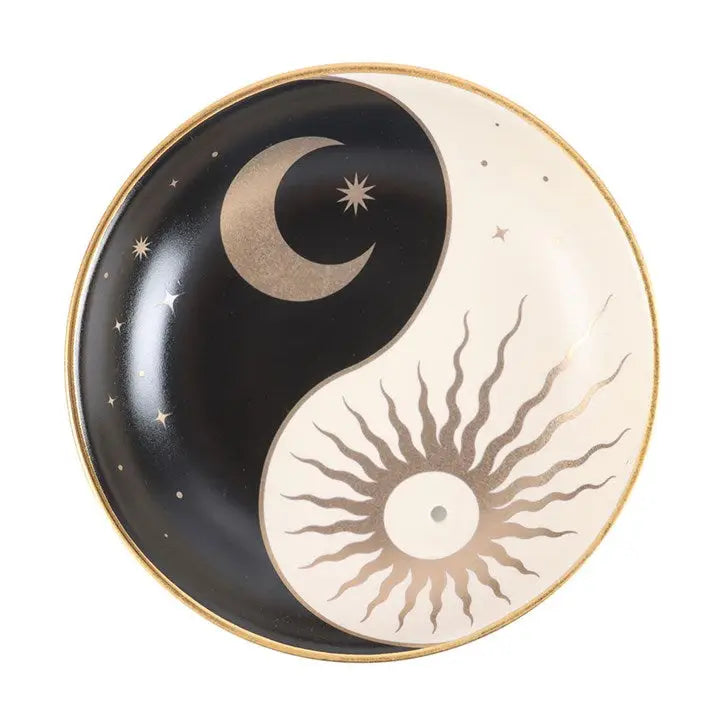 Ceramic Yin Yang Incense Stick Holder Plate