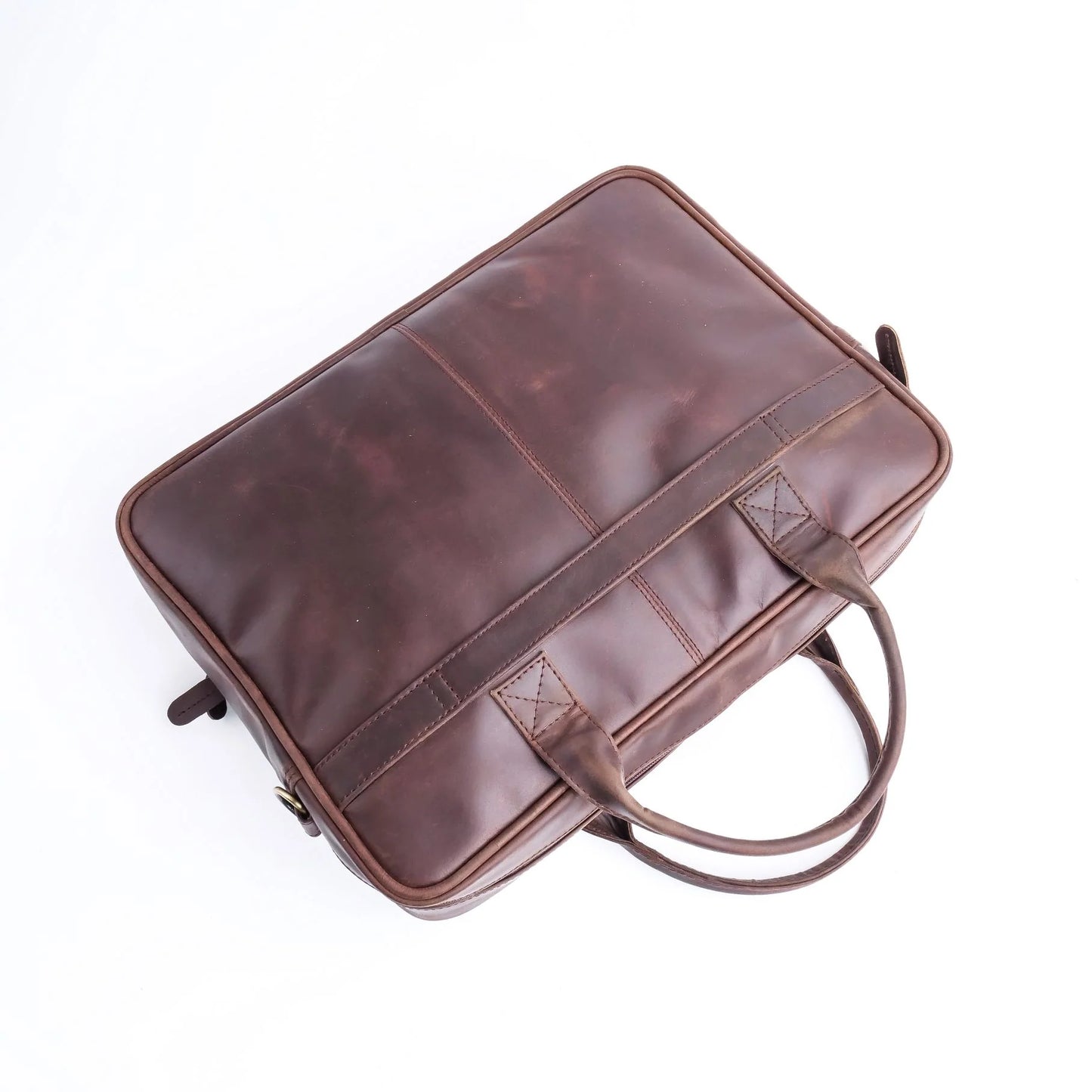 Handmade bag Leather bag Laptop bag  Midnight Brown bag unisex bag Shoulder bag