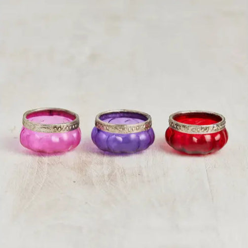 Pumpkin Glass Tealight Holder