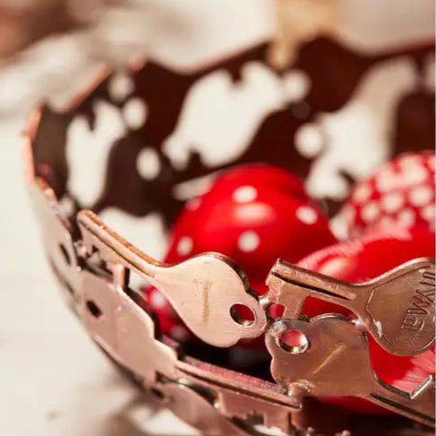 Antique Copper Key Bowl