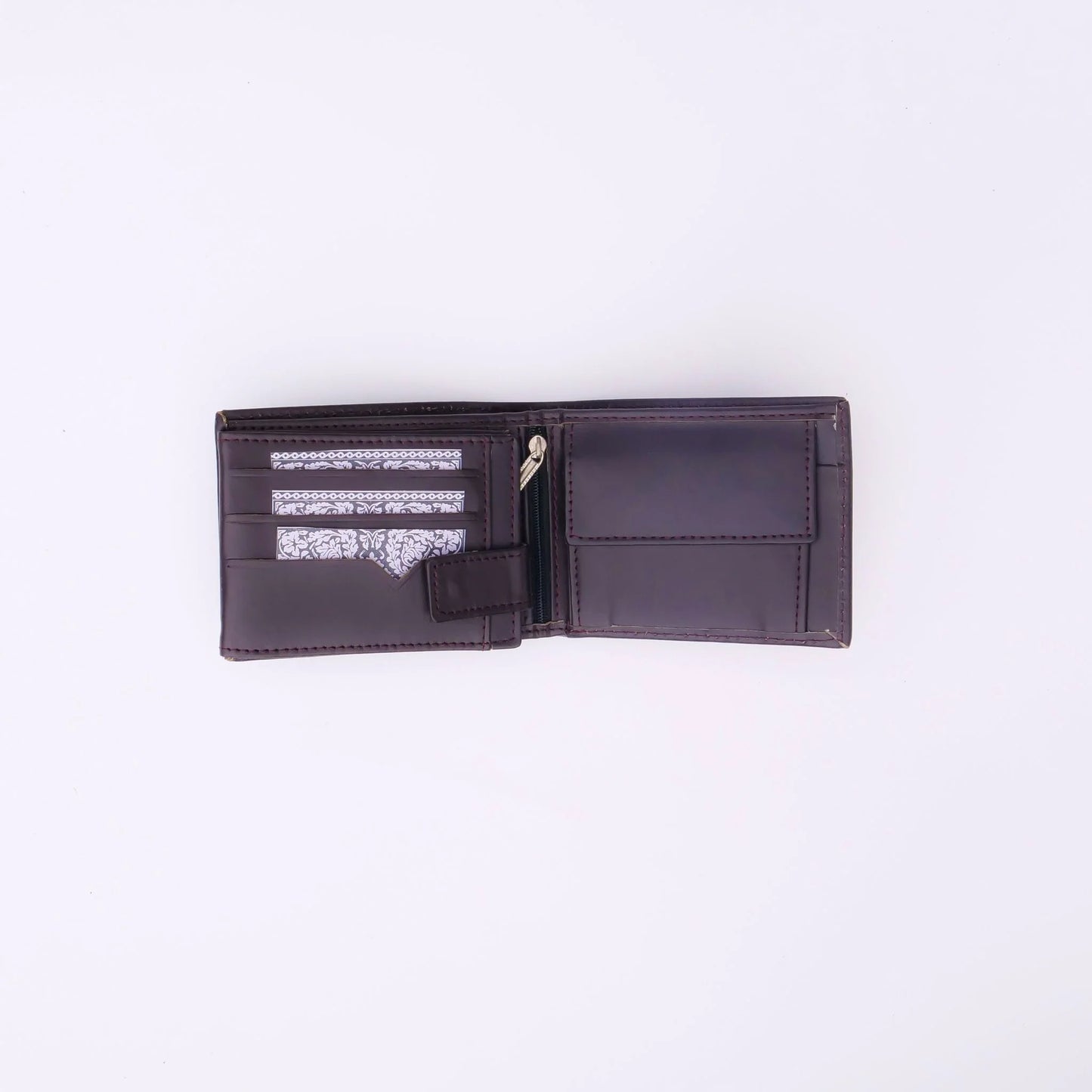 Men’s Leather Bi-Fold Wallet  Compact with Coin Pocket Unisex leather wallet