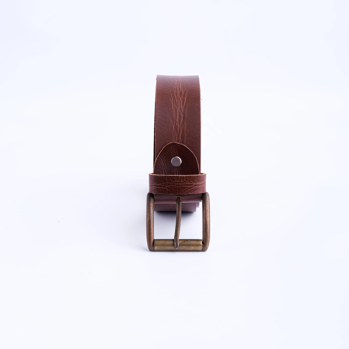 Leather Casual Jeans Belt for Men – Cognac Brown