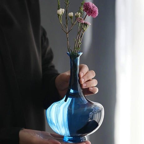 Classic Handmade Blue Glass Vase