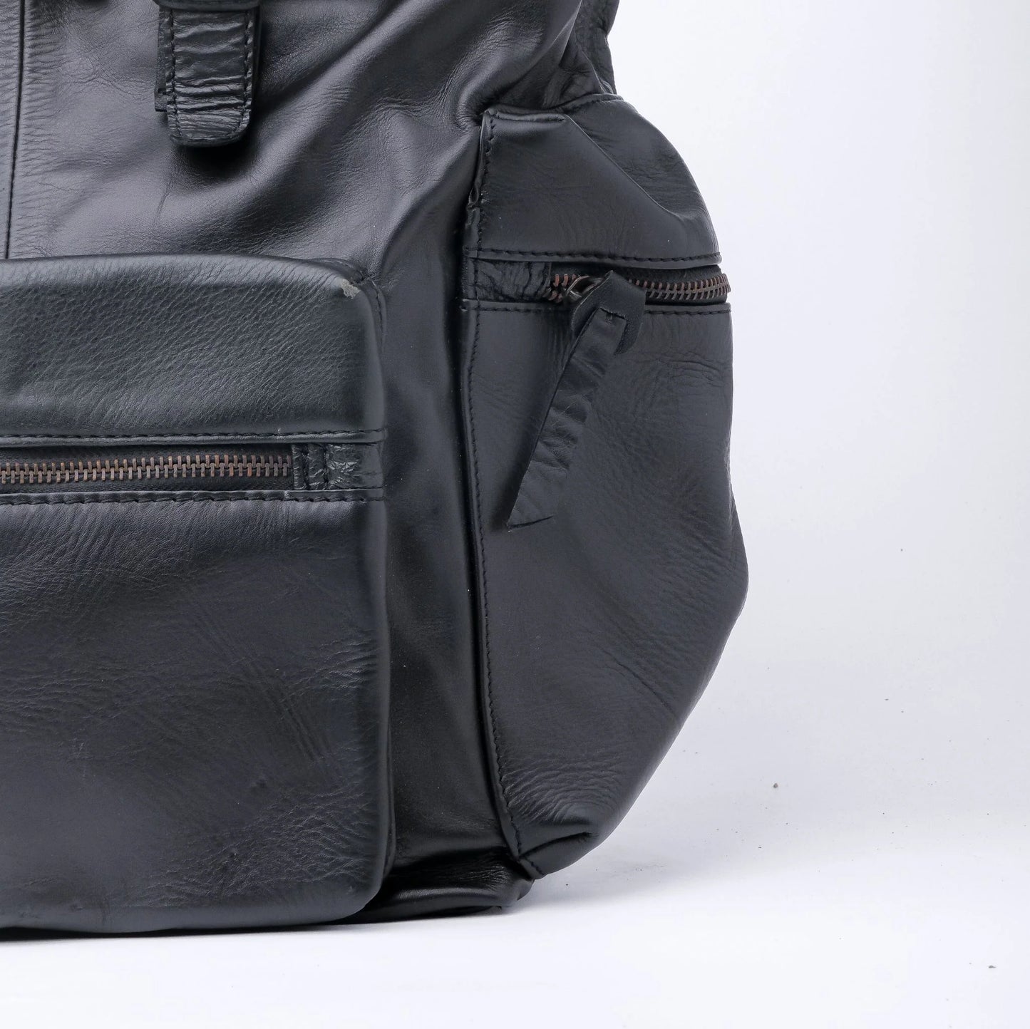 Handmade backpack Leather Backpack Travel bag Office Backpack Black leather backpack