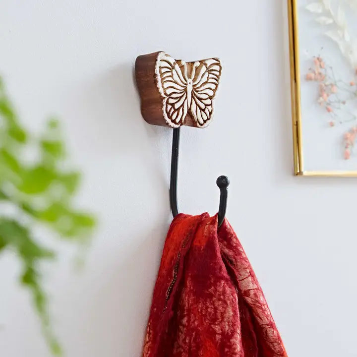 Hand Carved Wooden Wall Hooks