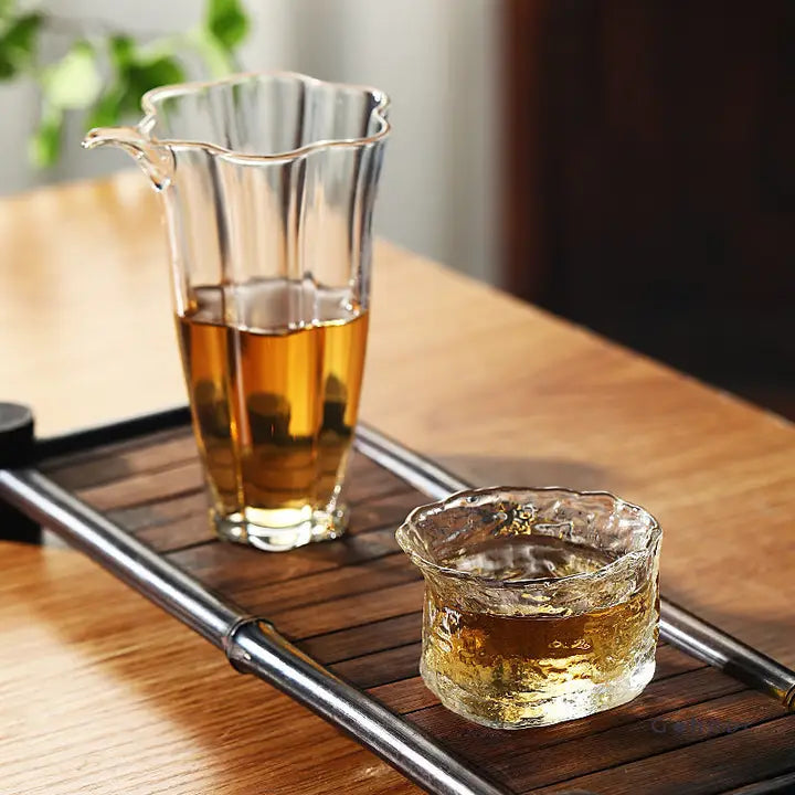 Handmade Wabi Sabi Glass Tea Cup