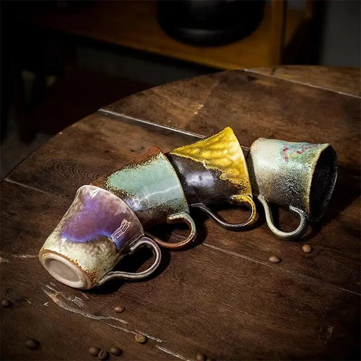 Handmade Colorful Stoneware Coffee Mug