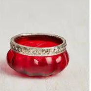 Pumpkin Glass Tealight Holder