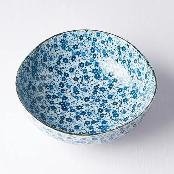 Blue Daisy Medium Porcelain Bowl