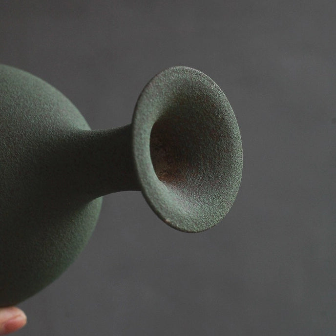 Handmade Emerald Green  Ceramic Vase