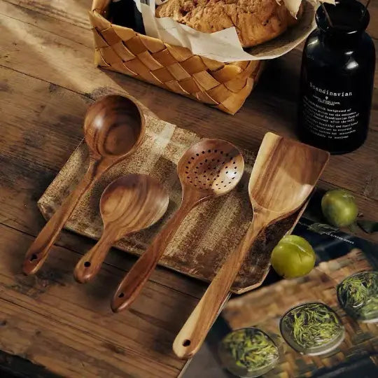 Handmade Wooden Kitchen Utensil Set
