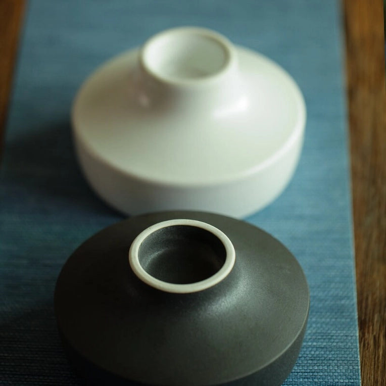 Modern Black and White Ikebana Vase