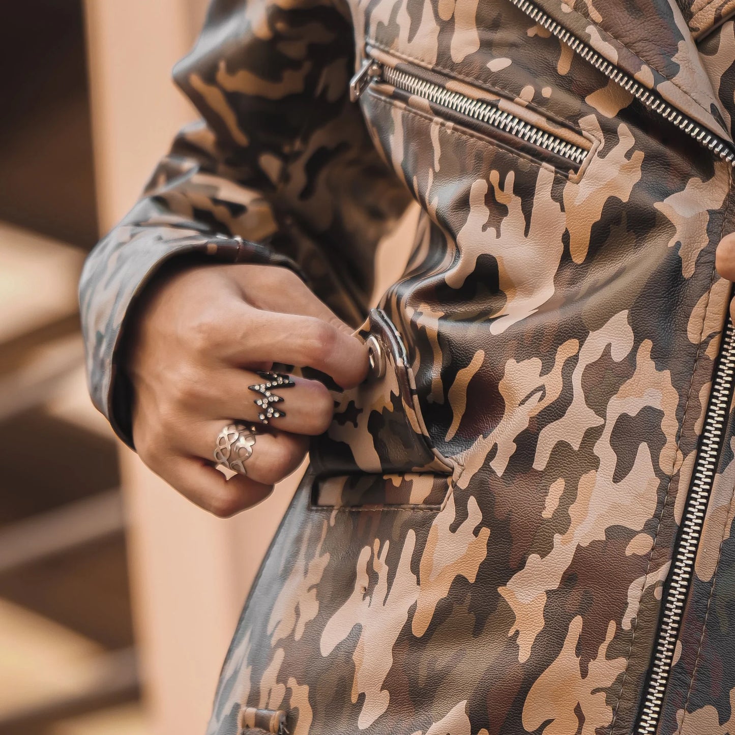 Handmade Jacket Leather jacket Military Style coat Leather coat for women Real Lambskin Coat Ladies coat