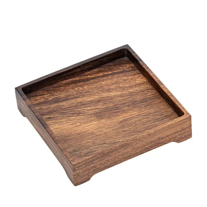 Square Walnut Wooden Serving Tray