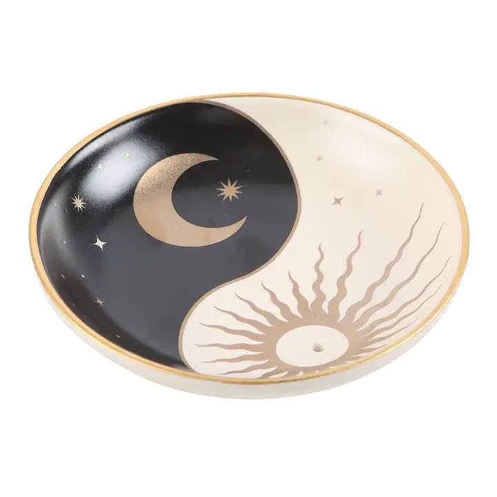 Ceramic Yin Yang Incense Stick Holder Plate
