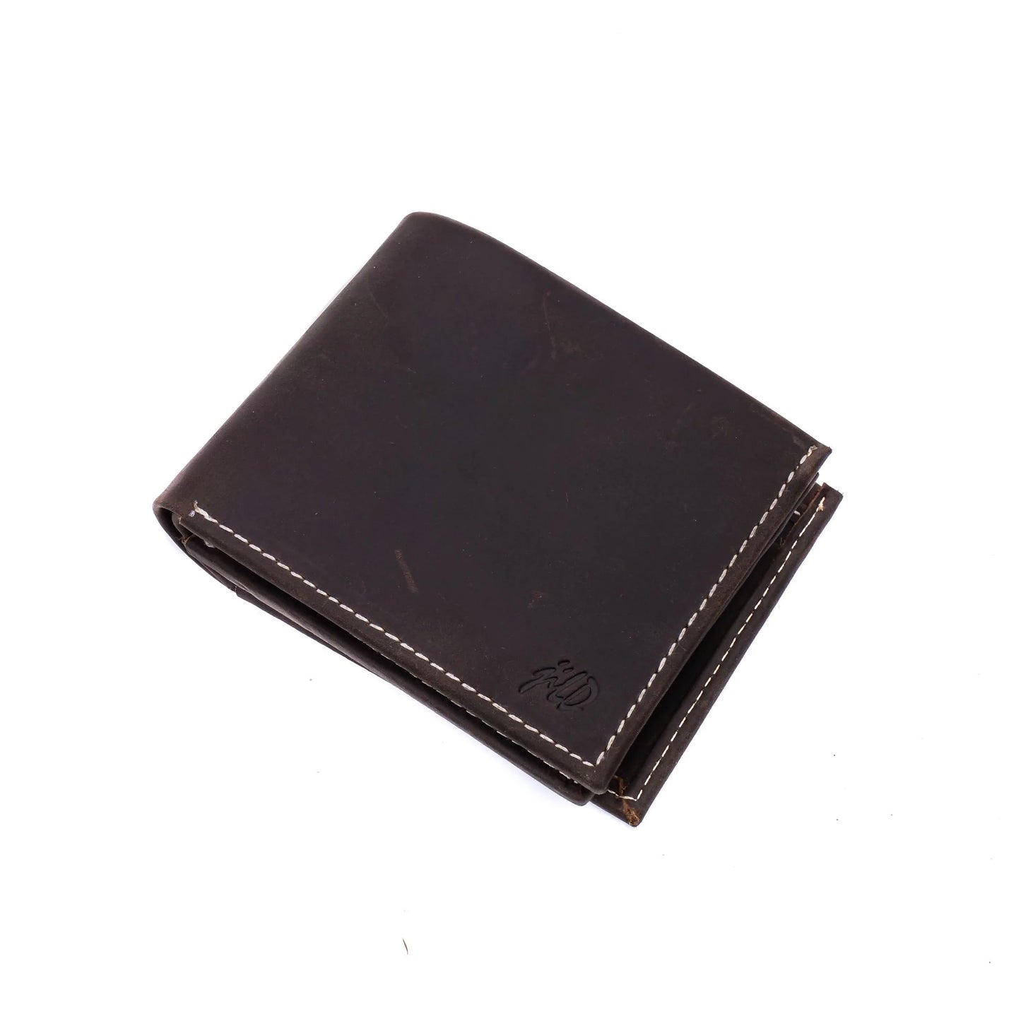 Men’s Vintage Leather Wallet  Compact Bifold with Coin Pocket