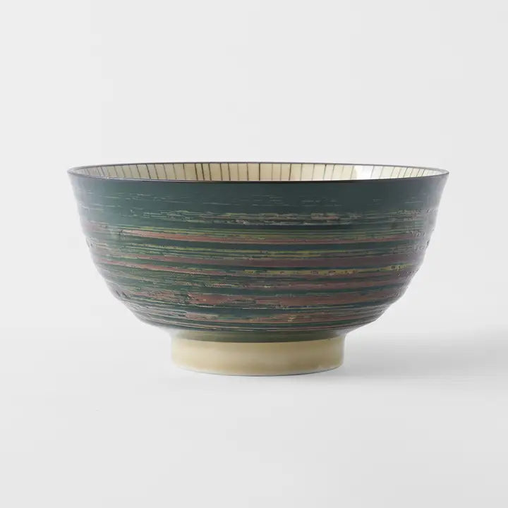 Dark Green Converging Porcelain Bowl