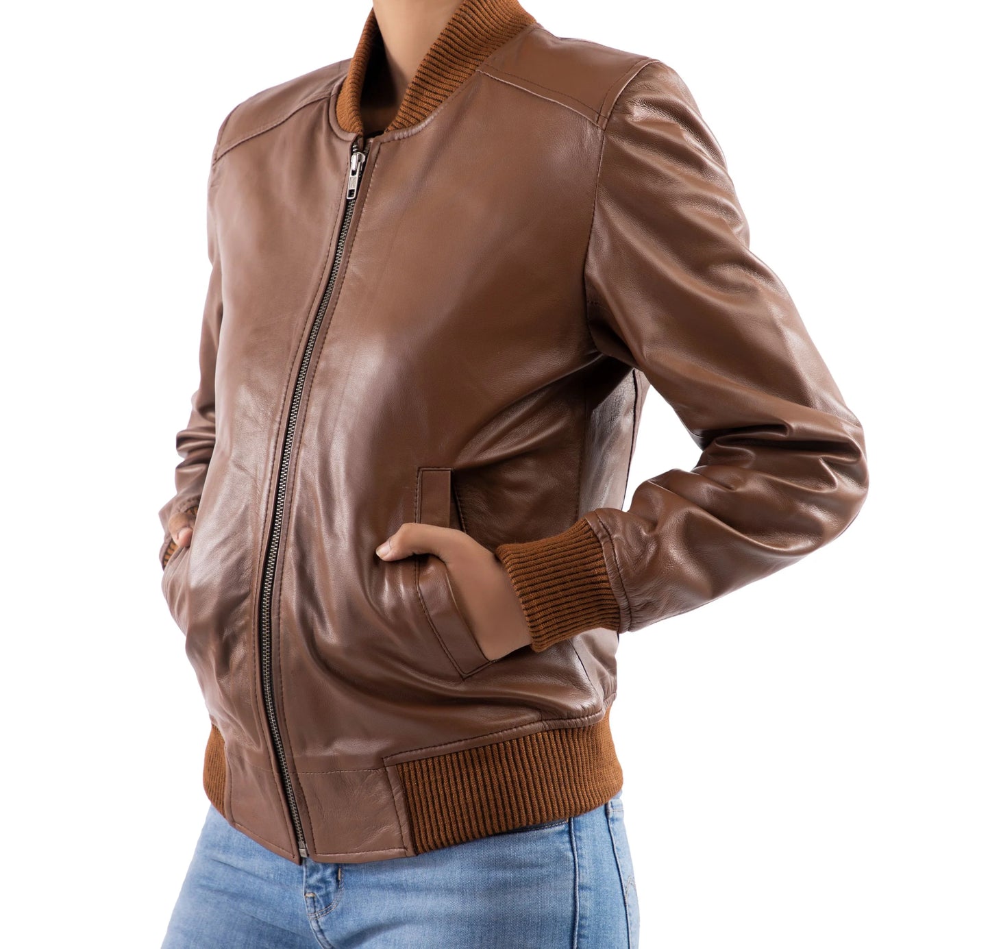Handmade Jacket Leather Jacket Leather Bomber Jacket Ladies Jacket Leather Jacket for women