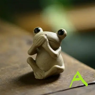 Handmade Frog Ceramic Tea Pet