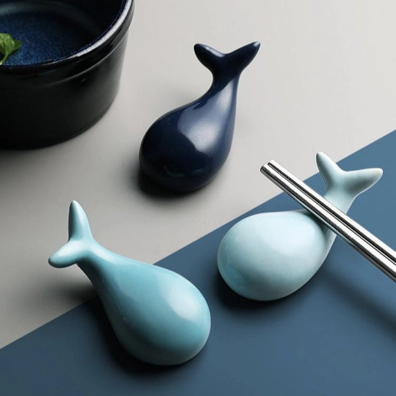 Handmade Whale Chopstick Rest