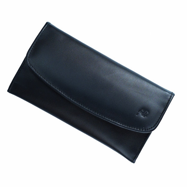 Women’s Essential Everyday Leather Clutch Wallet  Long Magnetic Flip Purse