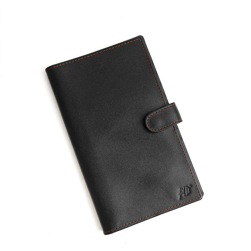 Travel Passport Wallet – Full Grain Leather Organizer (Black)