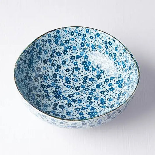 Blue Daisy Medium Porcelain Bowl
