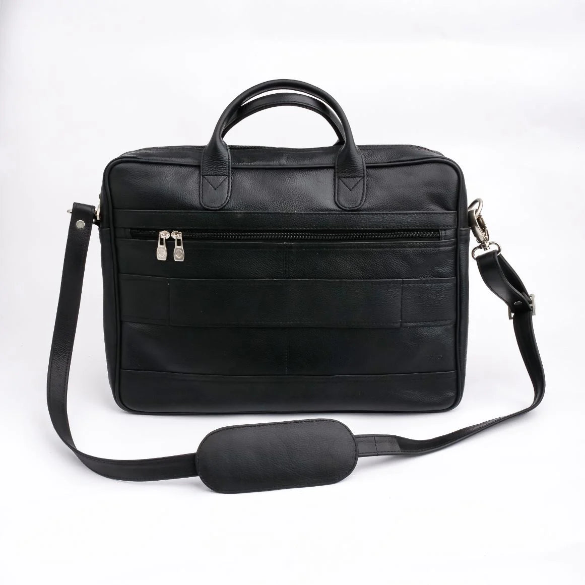 Handmade laptop bag Leather Laptop Bag Briefcase with Shoulder Strap Black laptop bag